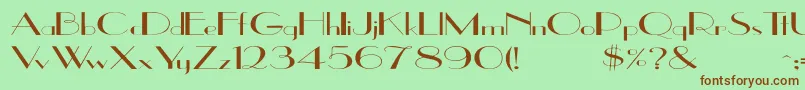 UppeaEx Font – Brown Fonts on Green Background