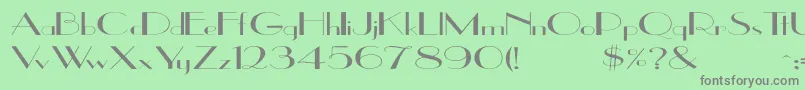 UppeaEx Font – Gray Fonts on Green Background