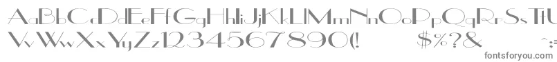 フォントUppeaEx – 白い背景に灰色の文字