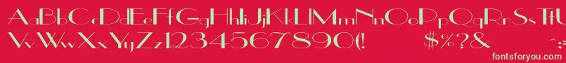 UppeaEx Font – Green Fonts on Red Background