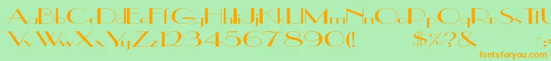 UppeaEx Font – Orange Fonts on Green Background