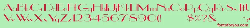 UppeaEx Font – Red Fonts on Green Background