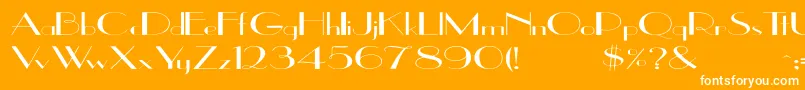 UppeaEx Font – White Fonts on Orange Background