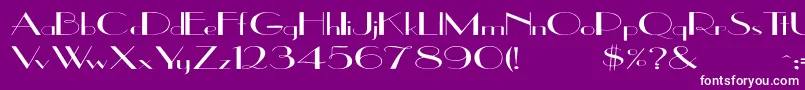 UppeaEx Font – White Fonts on Purple Background