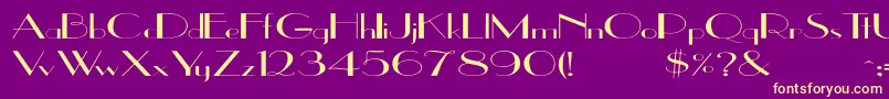 UppeaEx Font – Yellow Fonts on Purple Background