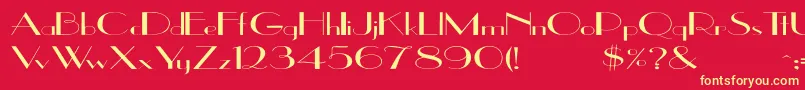 UppeaEx Font – Yellow Fonts on Red Background