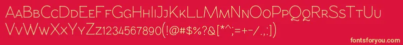 Rawengulkpcs Font – Yellow Fonts on Red Background