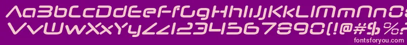 NeuropolnovargBolditalic-Schriftart – Rosa Schriften auf violettem Hintergrund
