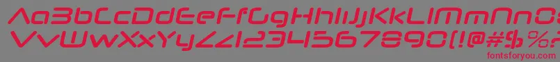 NeuropolnovargBolditalic Font – Red Fonts on Gray Background