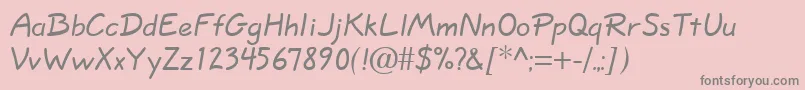 Quillscriptnormal Font – Gray Fonts on Pink Background