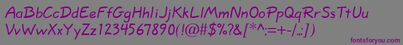 Quillscriptnormal Font – Purple Fonts on Gray Background