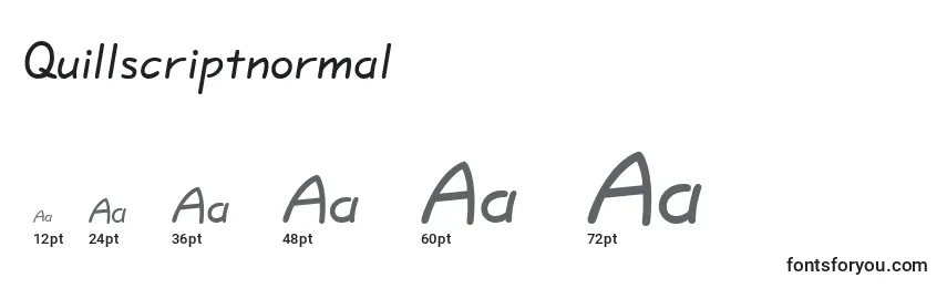 Quillscriptnormal Font Sizes