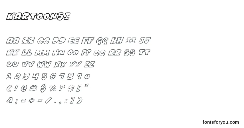 Шрифт Kartoonsi – алфавит, цифры, специальные символы