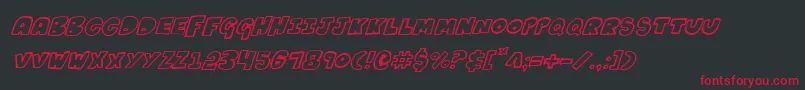 Kartoonsi Font – Red Fonts on Black Background