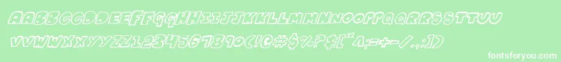 Kartoonsi Font – White Fonts on Green Background