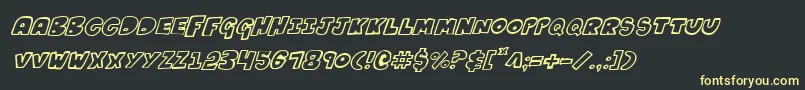 Kartoonsi Font – Yellow Fonts on Black Background