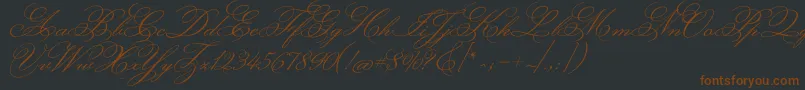 MonsieurladoulaiseRegular Font – Brown Fonts on Black Background