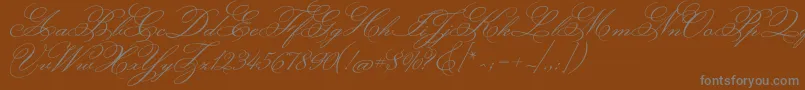 Шрифт MonsieurladoulaiseRegular – серые шрифты на коричневом фоне