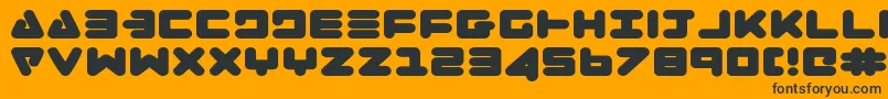 ZealotExpanded Font – Black Fonts on Orange Background