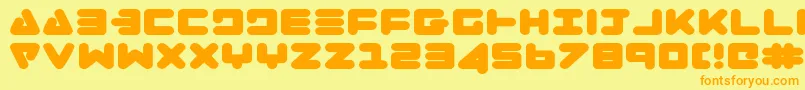 ZealotExpanded Font – Orange Fonts on Yellow Background