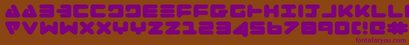 ZealotExpanded Font – Purple Fonts on Brown Background