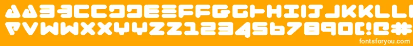ZealotExpanded Font – White Fonts on Orange Background