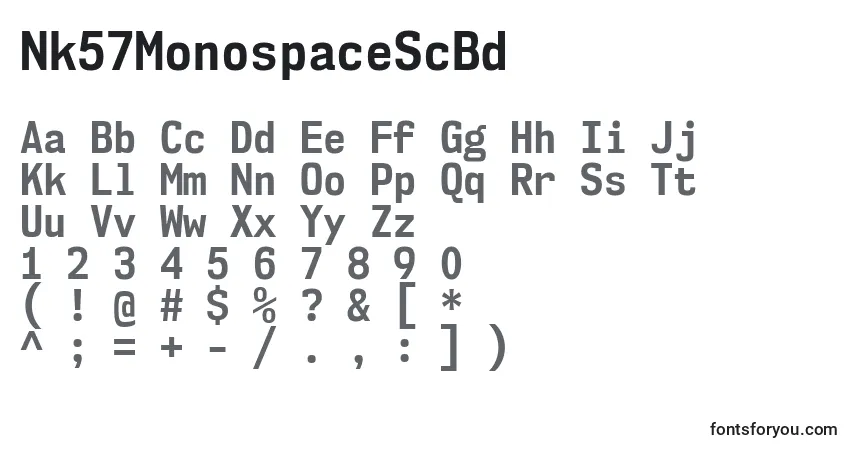 Schriftart Nk57MonospaceScBd – Alphabet, Zahlen, spezielle Symbole