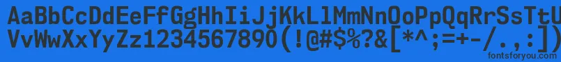 Nk57MonospaceScBd Font – Black Fonts on Blue Background