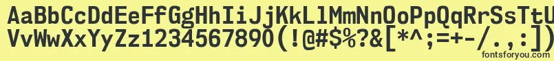 Nk57MonospaceScBd Font – Black Fonts on Yellow Background
