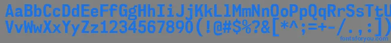 Nk57MonospaceScBd Font – Blue Fonts on Gray Background