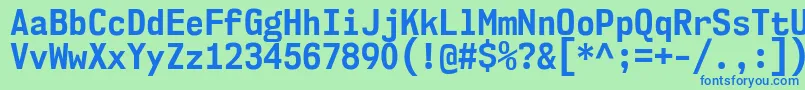 フォントNk57MonospaceScBd – 青い文字は緑の背景です。
