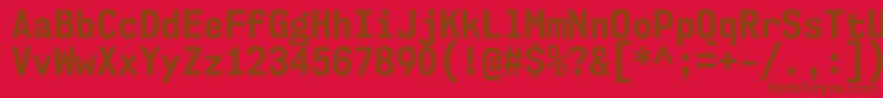 Nk57MonospaceScBd Font – Brown Fonts on Red Background