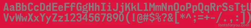 Nk57MonospaceScBd Font – Gray Fonts on Red Background