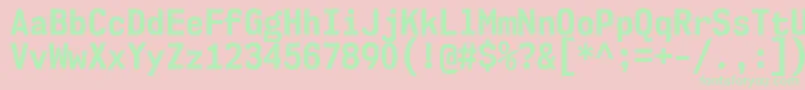 Nk57MonospaceScBd-Schriftart – Grüne Schriften auf rosa Hintergrund