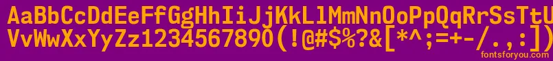 Nk57MonospaceScBd Font – Orange Fonts on Purple Background