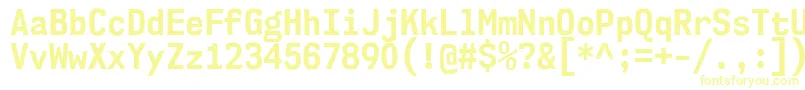 Nk57MonospaceScBd-Schriftart – Gelbe Schriften