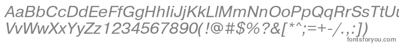フォントPragmaticaattItalic – 灰色のフォント