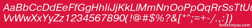 PragmaticaattItalic Font – White Fonts on Red Background