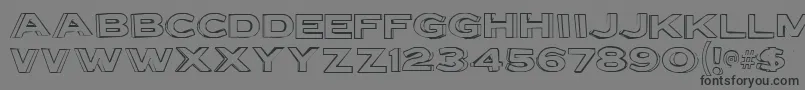 フォントLettersetb – 黒い文字の灰色の背景