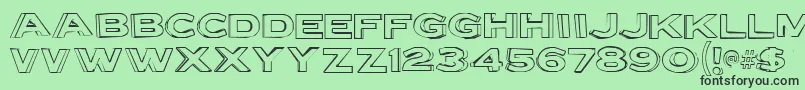 Lettersetb Font – Black Fonts on Green Background