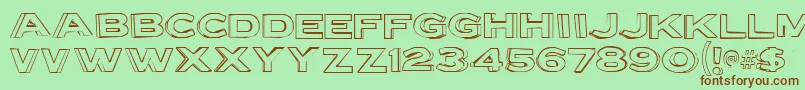 Lettersetb Font – Brown Fonts on Green Background