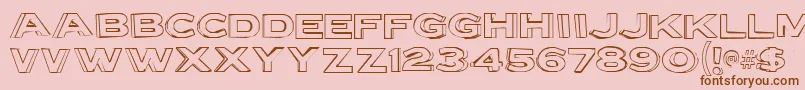 Lettersetb Font – Brown Fonts on Pink Background