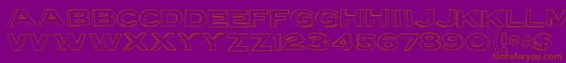 Lettersetb Font – Brown Fonts on Purple Background