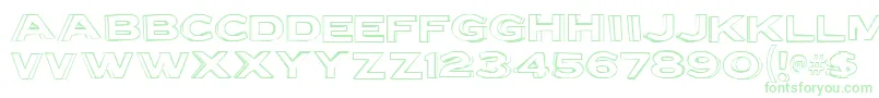 Lettersetb Font – Green Fonts on White Background