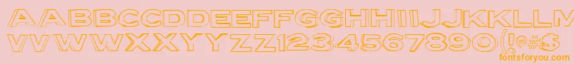 Lettersetb Font – Orange Fonts on Pink Background