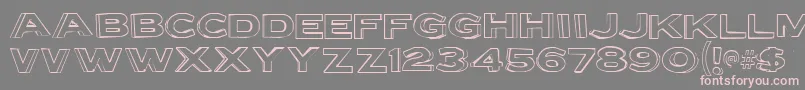 Lettersetb Font – Pink Fonts on Gray Background
