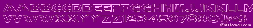 Lettersetb Font – Pink Fonts on Purple Background