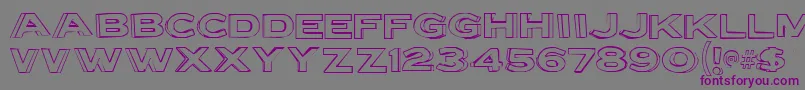 フォントLettersetb – 紫色のフォント、灰色の背景
