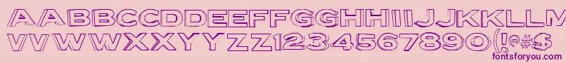 Lettersetb Font – Purple Fonts on Pink Background