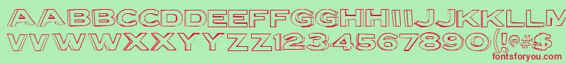 Lettersetb Font – Red Fonts on Green Background